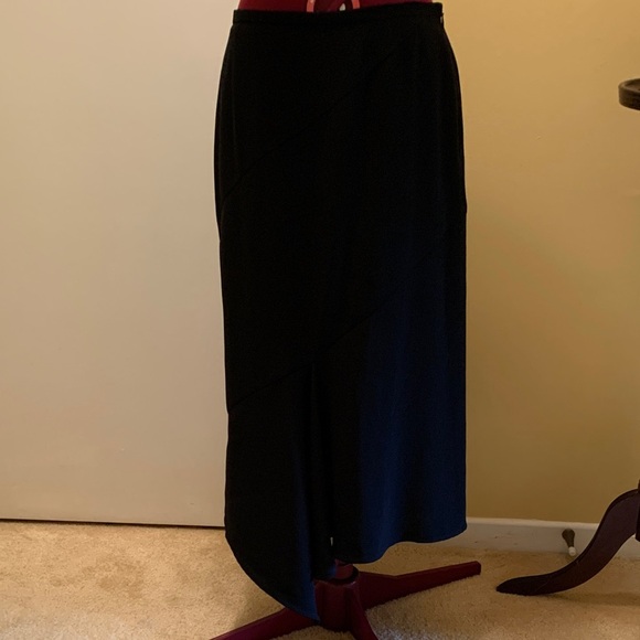 MAX MARA BLACK ASYMMETRICAL SKIRT - Picture 3 of 13